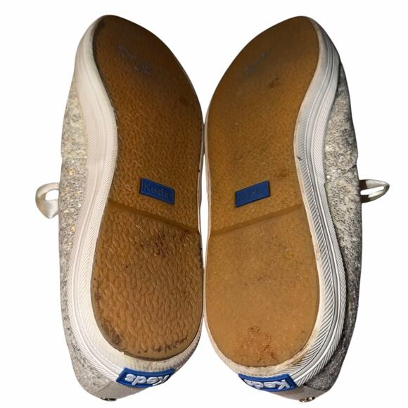 Keds x Kate Spade New York Glitter Sneakers WF53272 Cream Ivory 8.5 Women’s - Picture 9 of 12